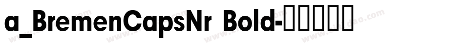 a_BremenCapsNr Bold字体转换